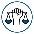 illustration of a hand holding scales - worklife benefits icon